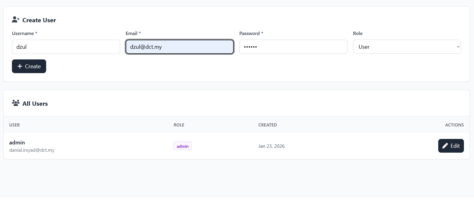 Registration Screenshot